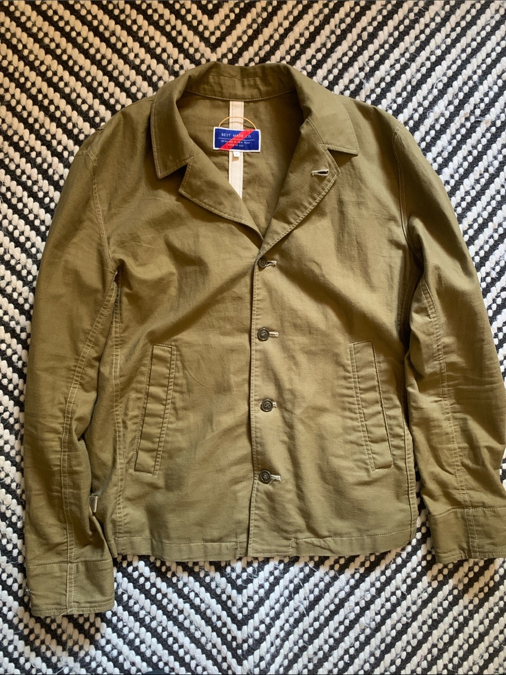 Best Made Panama Cloth Field Jacket | Olive | Cotton Panama Cloth | Men’s S